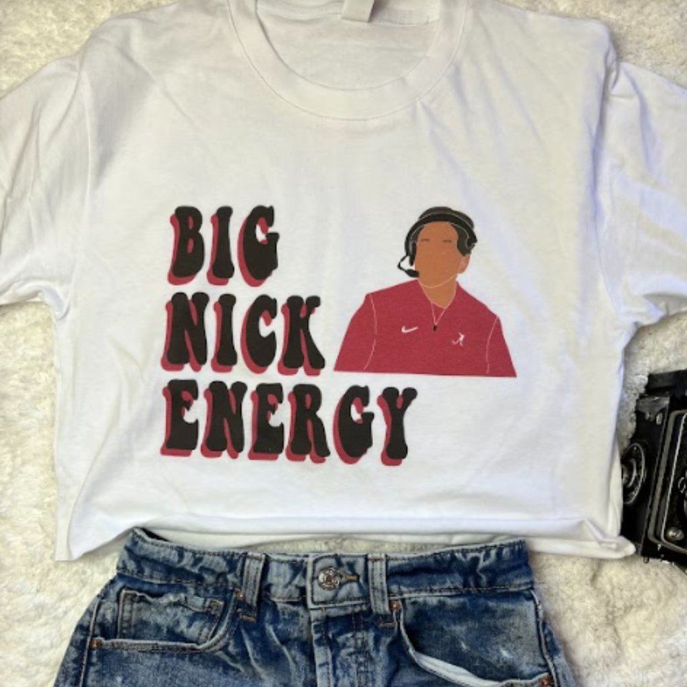 Big Nick Energy Saban University of Alabama College Football Roll Tide Crop Top